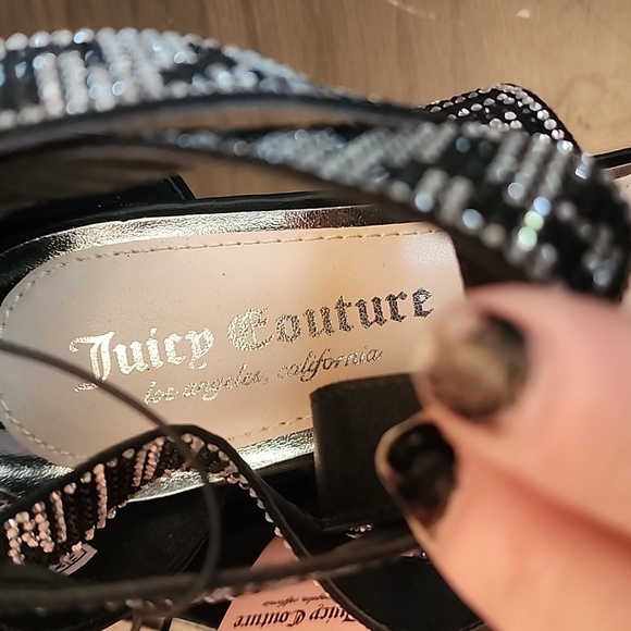 Juicy Couture Black Strappy Heels New With Tag Size 8.5 - Picture 3 of 8